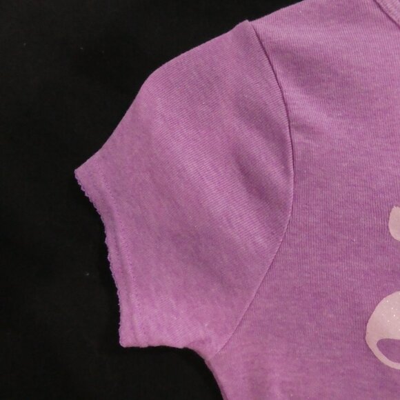 CARTER'S | size 10 | Cat and Mouse Print | Light Purple Short Sleeve Tee W/ Bow - Picture 4 of 14